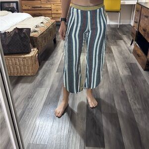 Striped Wide-Leg Pants